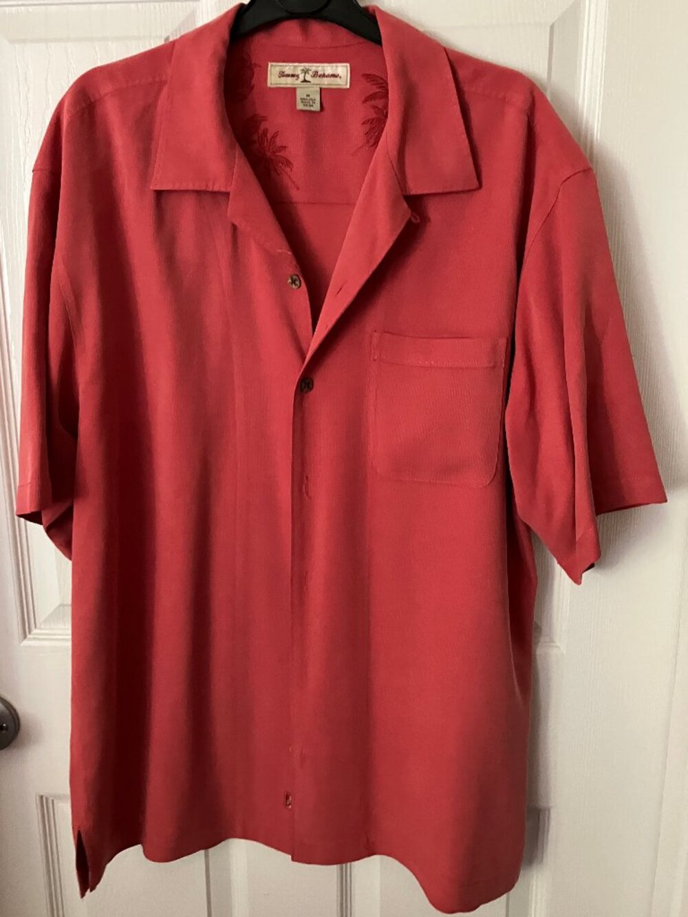 TOMMY BAHAMA Men's Red Shirt Silk Size M